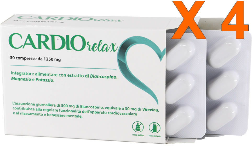 Cardio Relax 30 compresse da 1250 mg - 4 confezioni