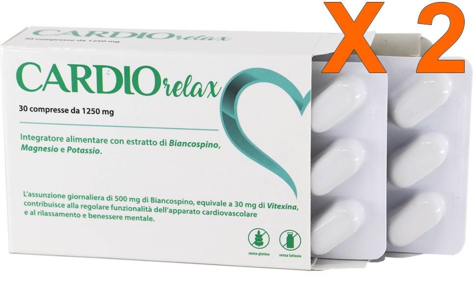 Cardio Relax 30 compresse da 1250 mg - 2 confezioni 